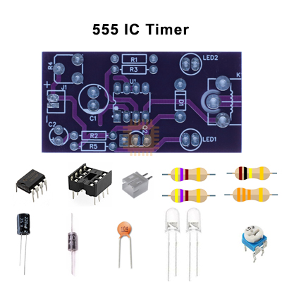 Timer Circuit 555 J1 DIY (Made by Skytronic) (EL0003)