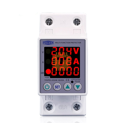 TOMZN TOVPD1-63VAE 63A 230VAC Multifunction Protector Adjustable Over Under Voltage (TA1226)