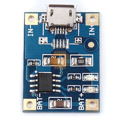 TP4056 5V 1A Micro USB 18650 Lithium Battery Charging Module (MD0120)