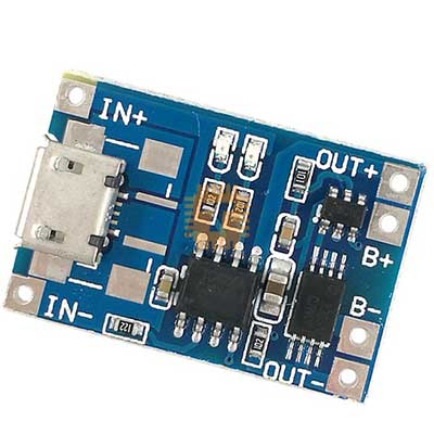 TP4056 5V 1A Micro USB 18650 Special Lithium Battery Charging Module (With Protection) (MD0346)