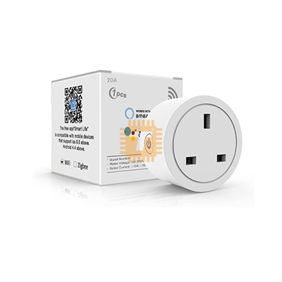 TUYA WIFI Smart Power Socket with Power Monitoring Voice Control Timer (UK Plug 20A) (TA1192)