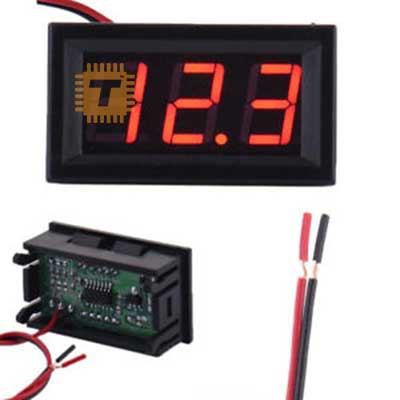 VD58 Digital Voltmeter 4.5-120V 2 Wire LED Display Panel Mount (TA0337)