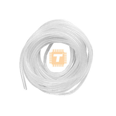 White 4mm 1 Bag (20m/Bag) Spiral Wire Wrapping Tube Cable Sleeves (MT0065)