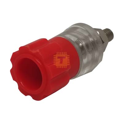 Banana Socket Female Big Red Transparent 4mm YO25-019 (BU0101)