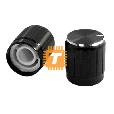 Black Knob for Rotary Switch Potentiometer Volume Control Pointer Hole 6mm (TA0112)