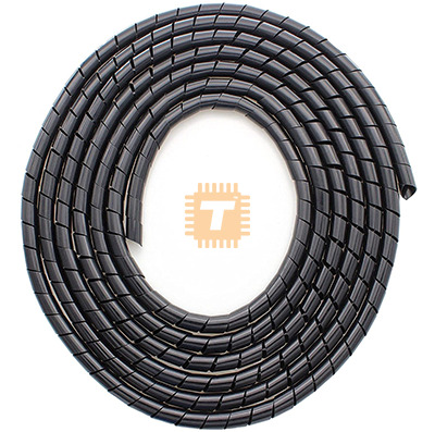 Black 10mm 1 Bag (6.8m/Bag) Spiral Wire Wrapping Tube Cable Sleeves (MT0066)