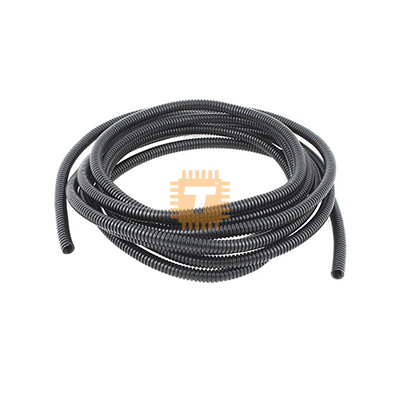 Black 10mm Corrugated Conduit Pipe Hose Tube Flexible Per 1m (TA1541)