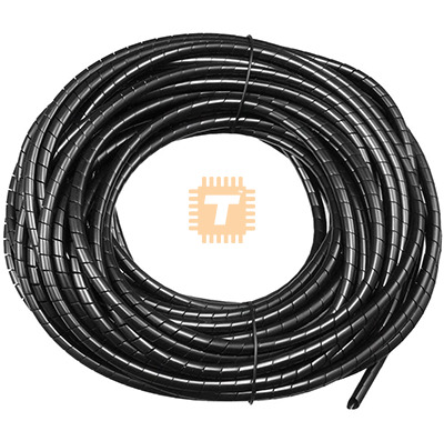 Black 4mm 1 Bag (13.5m/Bag) Spiral Wire Wrapping Tube Cable Sleeves (MT0095)