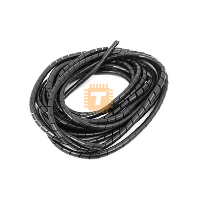 Black 4mm 1 Bag (20m/Bag) Spiral Wire Wrapping Tube Cable Sleeves (MT0286)