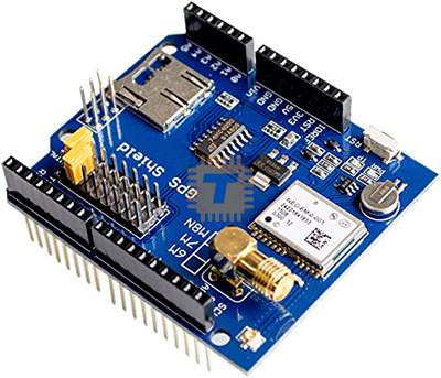 Blue Ublox NEO-6M GPS Module Shield with SD card slot (MD0634)