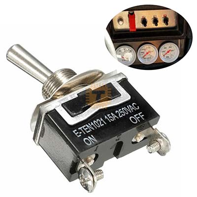 E-TEN1021 2-Pin ON-OFF Toggle Switch 250VAC 15A (BU0109)