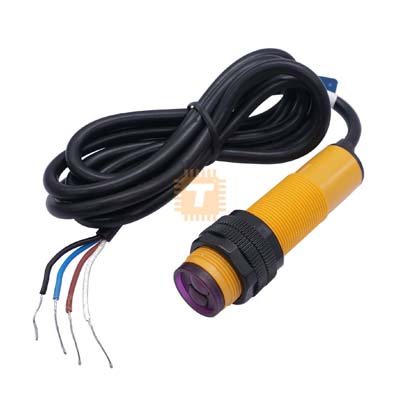 E3F-DS30C12 Infrared Proximity Sensor Yellow NPN NO+NC 4-Wire (MD0774)
