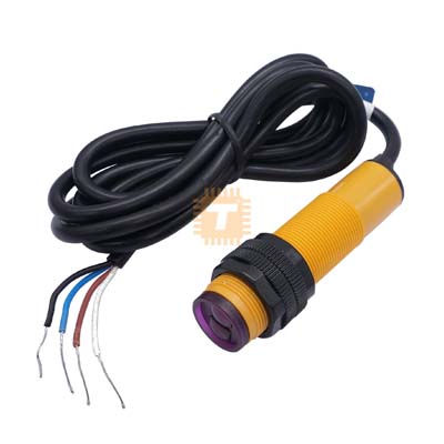 E3F-DS30C4 Infrared Proximity Sensor Yellow NPN NO+NC 4-Wire (MD0774)