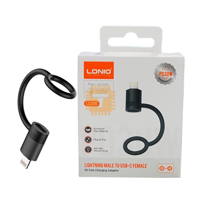 LDNIO LC270 Lightning Male to USB Type-C Female Convertor 30W (TA1663)