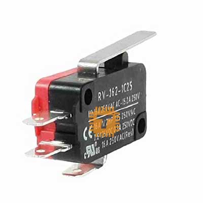 Micro Limit Switch with 15mm Lever 15A 250VAC (BU0033)