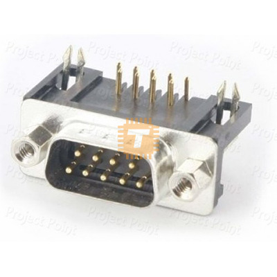 DB9 Male Right Angle PCB Mount Connector (CN0041)