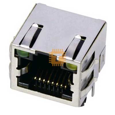 RJ45 Socket PCB Mount 5621 8P with LED Indicators (CN0004)