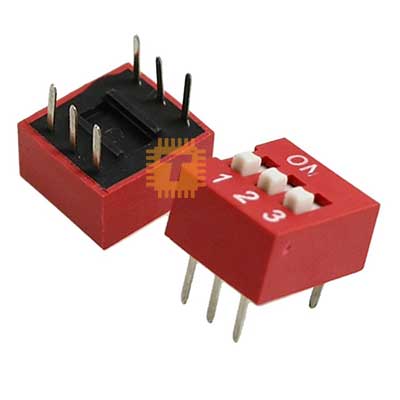 3P 3-Position DIP Switch 2.54mm Pitch 2 Row 6 Pin (BU0018)