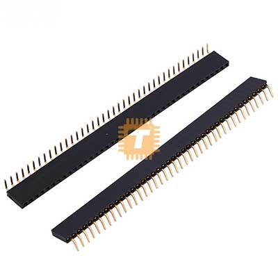 40-pin Single row female angle headers 2.54mm (HE0009)