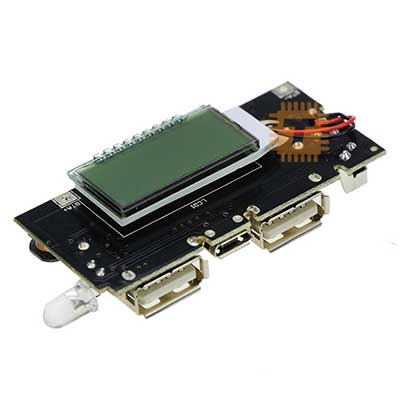 Power Bank Module 5VDC 1A / 2.1A Dual USB 3.7V 18650 (BA0056)