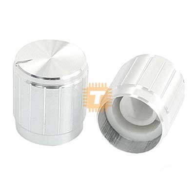 Silver Knob for Rotary Switch Potentiometer Volume Control Pointer Hole 6mm (TA0111)