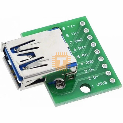 USB 3.0 Female to Dip Adapter Breakout Board 9pin 2.54mm (MD0839)