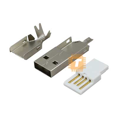 USB Socket Male Type A Plug Metal Housing Shell (CN0015)