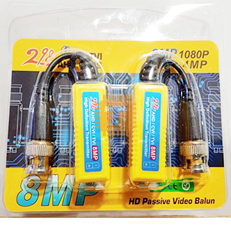 Video Balun 8MP HD Passive for CVI/TVI/AHD/CVBS (TA1211)