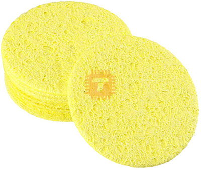 Soldering Iron Tip Cleaning Sponge Round (Yellow Cellulose) (TA0244)