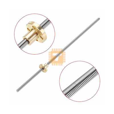 T8 Lead Screw 250mm ACME Thread OD 8mm (Lead 2mm) (MT0402)