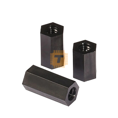 M3 Black Nylon Stud 5mm Female-Female Spacer Hexagonal Hollow Column Standoff Pillar (TA1037)
