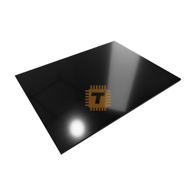 Plastic Rectangle 120x90mm Black GPPS 2.5mm (OP0085)