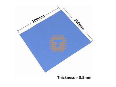 Heatsink Cooling Conductive Silicone Thermal Pad GPU CPU 100x100x0.5mm (TA0471)