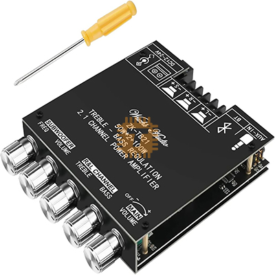 ZK-TB21+APP Hi Fi Stereo Amplifier 2.1 Channel with Bluetooth 5.0 (50Wx2+100W) (SP0045)