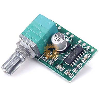 PAM8403 3W Stereo Audio Amplifier Board with Volume Controller 5VDC (MD0117)