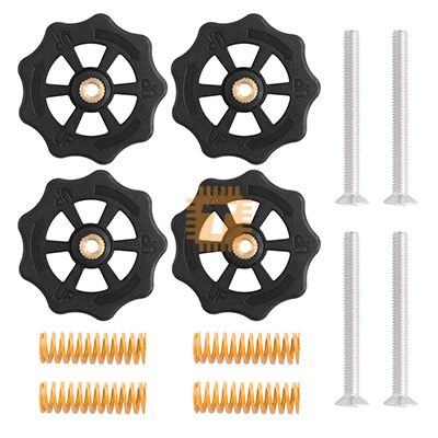 M4 Medium Hand Twist Bed Leveling Nut Die Mold Spring (Yellow Blue) Screw Kit 4pcs (MT0113)