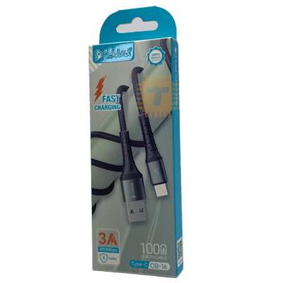 Celebrat CB-16 USB To Type C 3A Data Cable (Charging & Data Transmission) (TA1121)