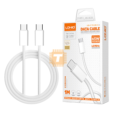 LDNIO LC901c USB Data Cable Type-C to Type-C 65W 1m (TA1657)