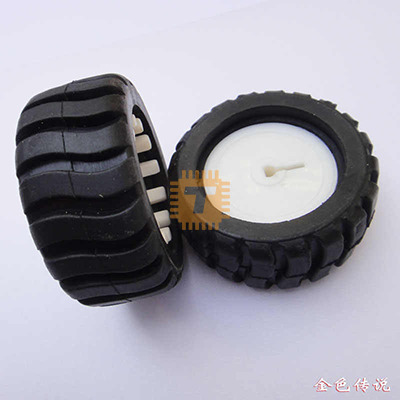 D-hole Big Rubber Wheel for N20 Motor 43x19mm Hole 3mm K346 (RB0003)