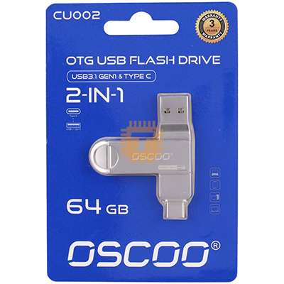OSCOO CU002 64GB OTG Flash Drive USB 3.1/Type-C (SD0021)