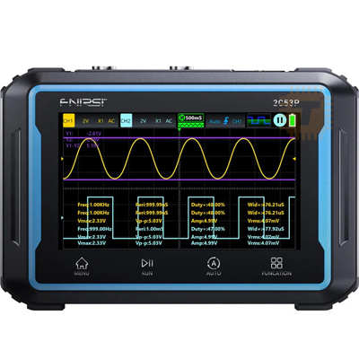 FNIRSI 2C53P 50Mhz Dual Channel Digital Oscilloscope Multimeter Signal Generator (3 in 1) Touch Screen (TA1355)
