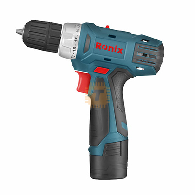 Ronix Cordless Drill Driver 8012C Lithium 12V 21Nm Keyless 10mm 0-400RPM 0-1350RPM (TA0692)