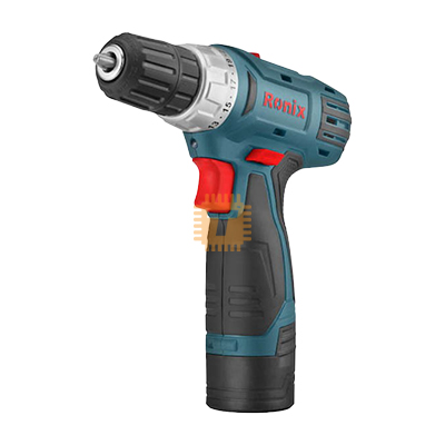 Ronix Cordless Drill Driver 8012 Lithium 12V 21Nm Keyless 10mm 0-400RPM 0-1350RPM (with Two Batteries) (TA1021)