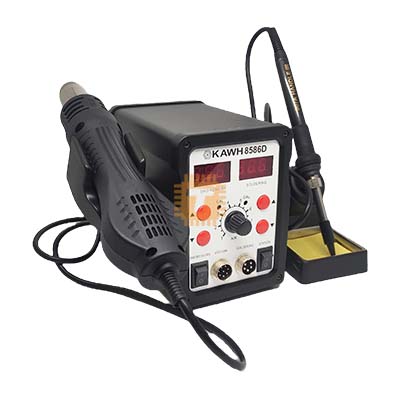 SMD Rework Soldering Station 8586 (Soldering Iron & Hot Air Gun) (TA0101)