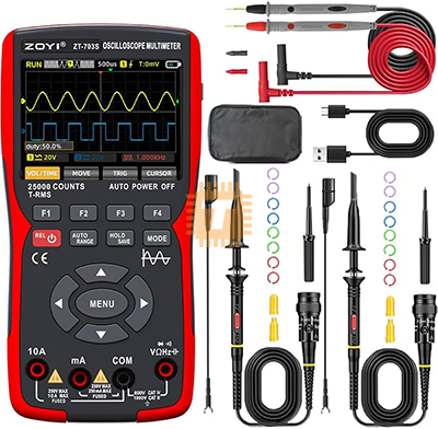 ZOYI ZT-703S Dual Channel Digital Oscilloscope Multimeter (3 in 1) with P2060 probe (TA1218)