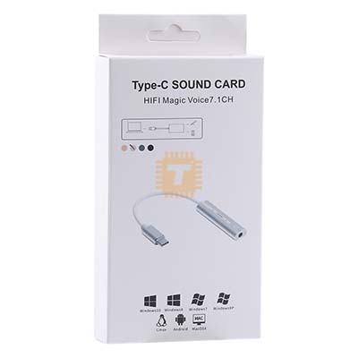 USB Type C Sound Card HIFI Magic Virtual 7.1 (LRGM) (PC0026)