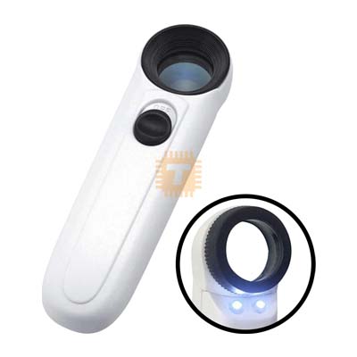 Magnifying Glass 21mm Magnifier 40x with LED Light (Exclamation Mark Type) (TA0889)