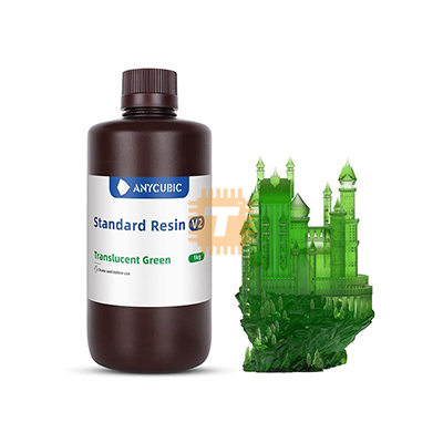 Anycubic Standard Translucent Green Resin V2 LCD 405nm UV Sensitive Resin 1kg (TA1489)