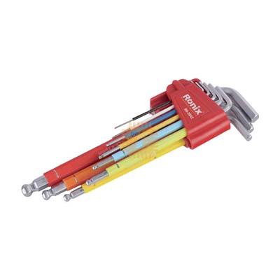 Ronix Multi Color Extra Long Arm Hex Key Allen Wrench (9pcs Set) RH-2042 (TA0922)