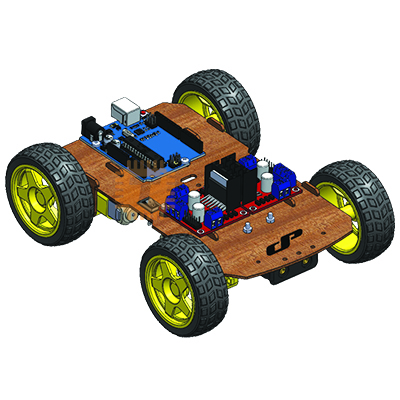 Optimus 4WD Car DIY Kit (Wood) (OP0123)
